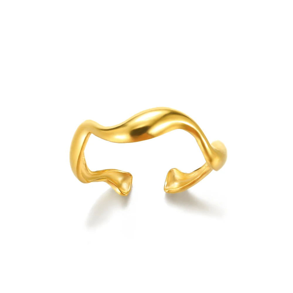 Classic Gold 316L Stainless Steel Ring for Women – Luxury, Never-Fade, Everyday Elegant Jewelry