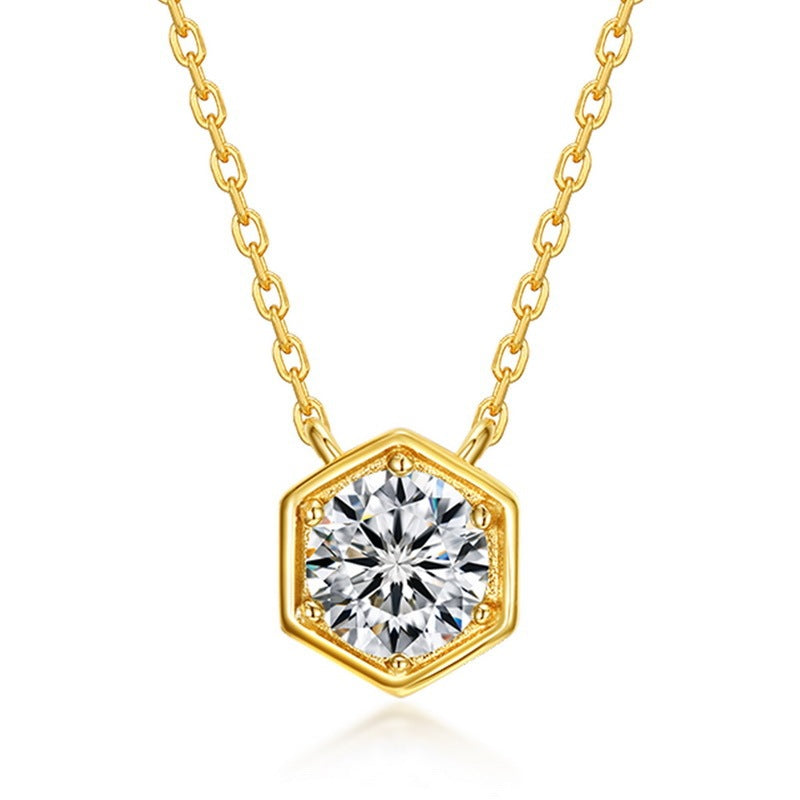 Twelve Birthstone S925 Silver Inlay Multicolor Cultivation Colored Gems Clavicle Chain Simple Necklace