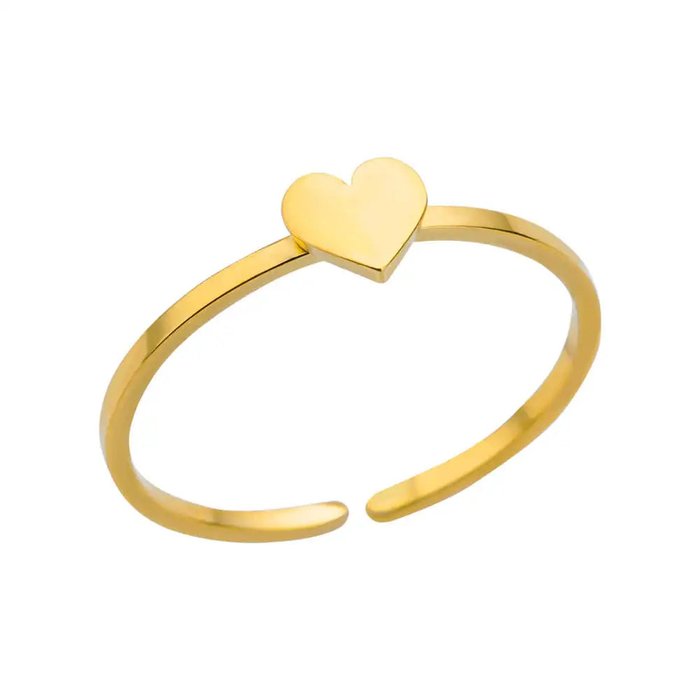 Classic Gold 316L Stainless Steel Ring for Women – Luxury, Never-Fade, Everyday Elegant Jewelry