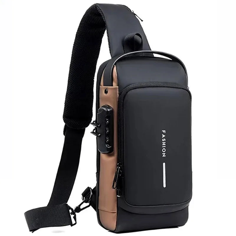 Unisex Anti-Theft USB Shoulder Sling Bag – Multifunction Crossbody Travel Pack | Secure Chest & Messenger Bag for Everyday Use