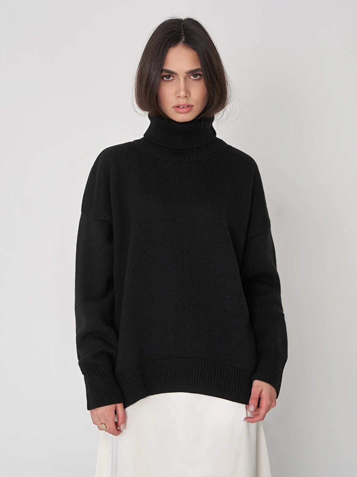 Blubelle Women’s Oversized Turtleneck Sweater – Thick Warm Knit Pullover | Chic Autumn & Winter Loose Casual Jumper