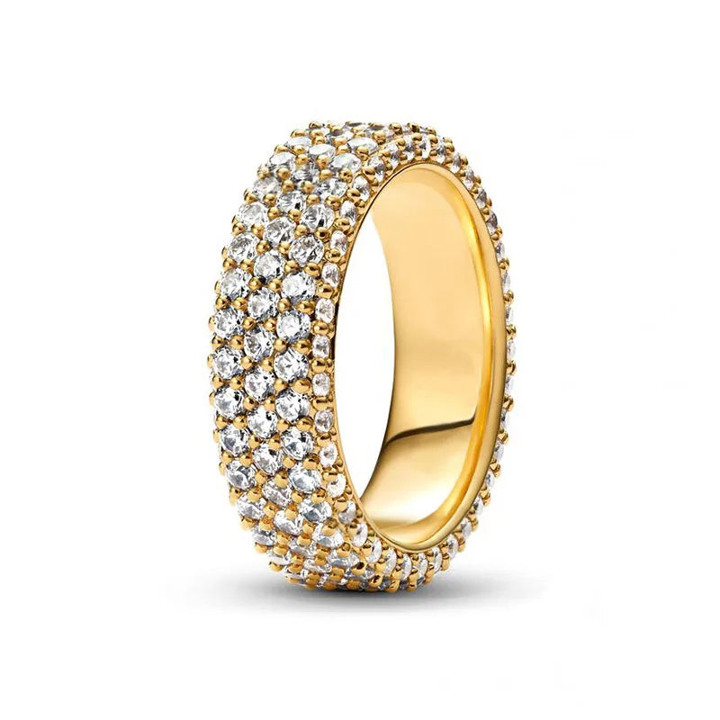 925 Sterling Silver Gold Rings for Women – Classic Luxury Styles | Elegant Shiny Charm Jewelry & Gift Collection