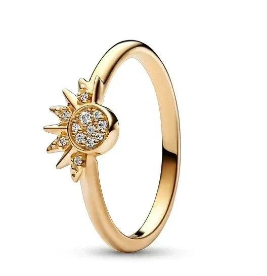 925 Sterling Silver Gold Rings for Women – Classic Luxury Styles | Elegant Shiny Charm Jewelry & Gift Collection