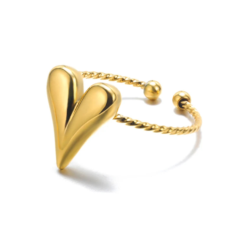 Classic Gold 316L Stainless Steel Ring for Women – Luxury, Never-Fade, Everyday Elegant Jewelry
