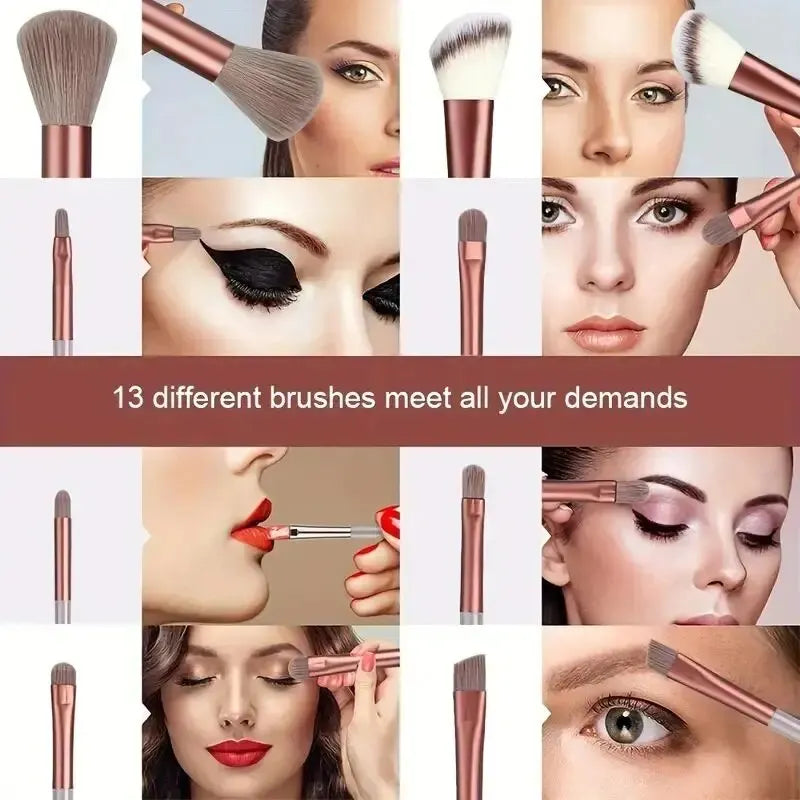 Professional Soft Makeup Brush Set – Fluffy Foundation, Powder & Eyeshadow Kabuki Brushes | Full Cosmetic Blending Kit