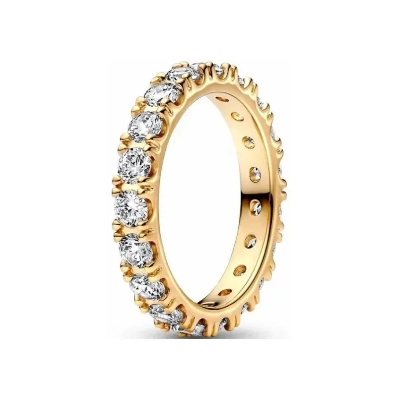 925 Sterling Silver Gold Rings for Women – Classic Luxury Styles | Elegant Shiny Charm Jewelry & Gift Collection