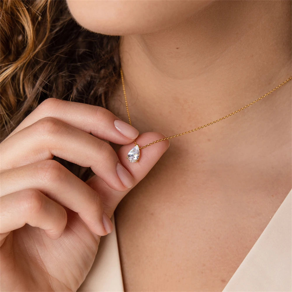 Gold Birthstone Necklace – Boho 12-Month Peridot Green Zircon Pendant Choker for Women