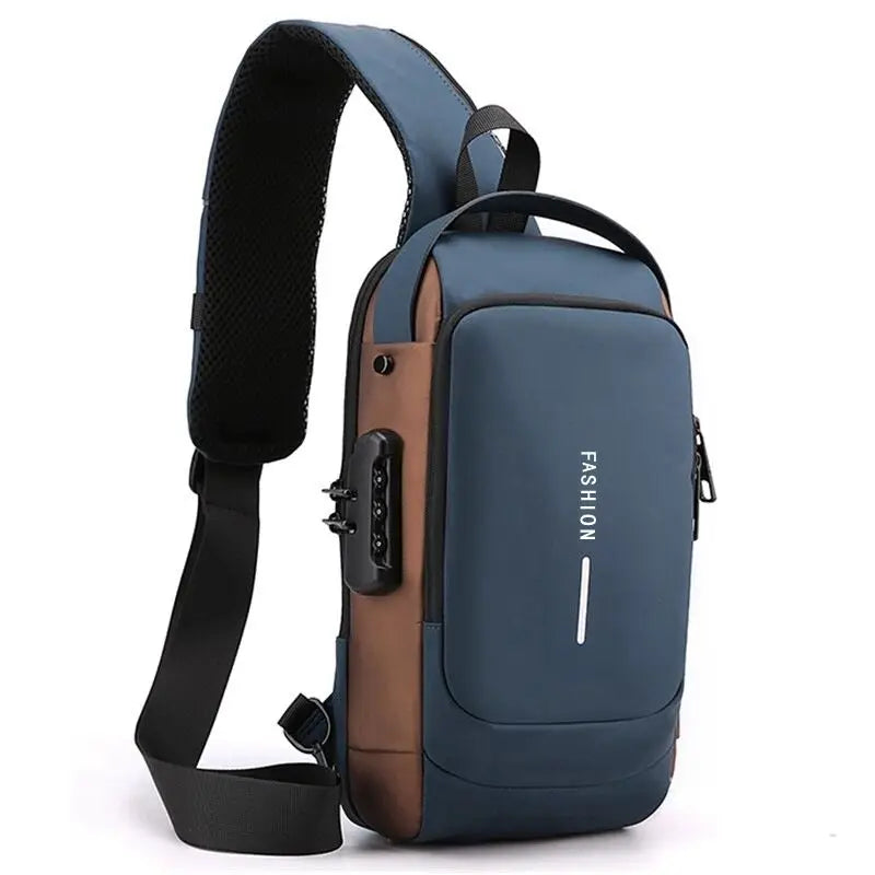 Unisex Anti-Theft USB Shoulder Sling Bag – Multifunction Crossbody Travel Pack | Secure Chest & Messenger Bag for Everyday Use