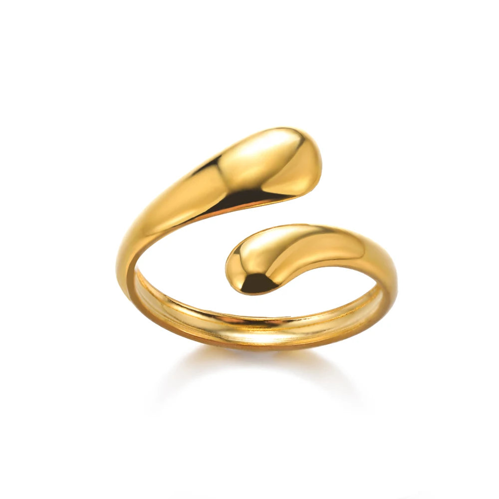 Classic Gold 316L Stainless Steel Ring for Women – Luxury, Never-Fade, Everyday Elegant Jewelry