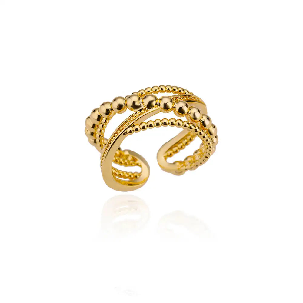 Classic Gold 316L Stainless Steel Ring for Women – Luxury, Never-Fade, Everyday Elegant Jewelry