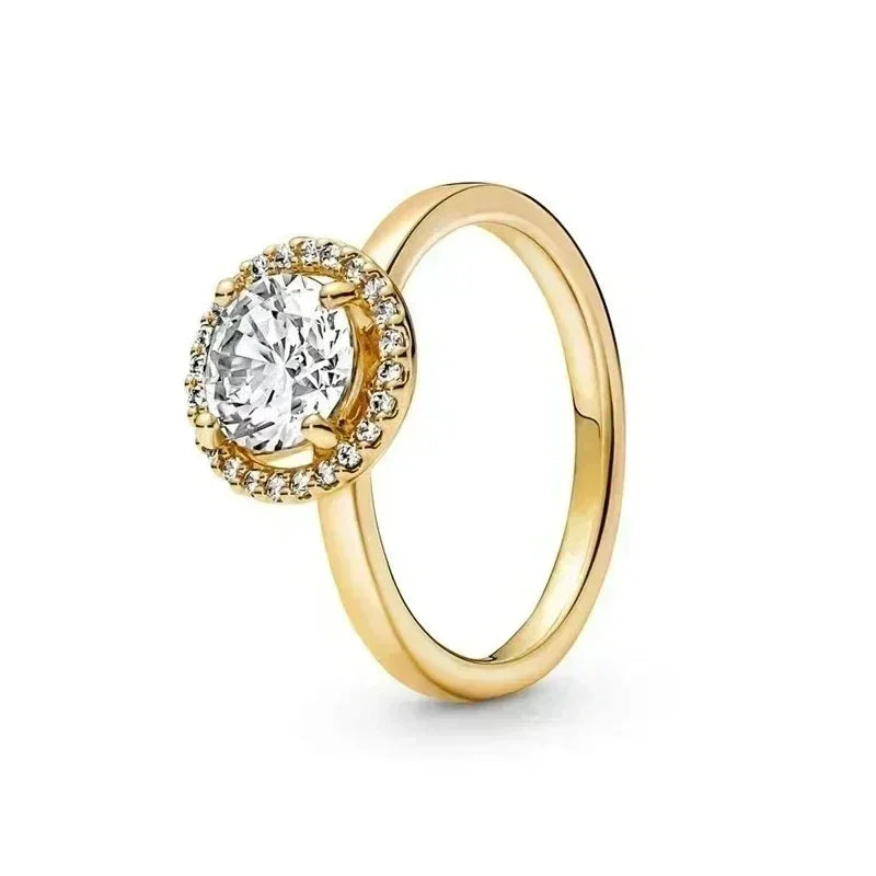 925 Sterling Silver Gold Rings for Women – Classic Luxury Styles | Elegant Shiny Charm Jewelry & Gift Collection
