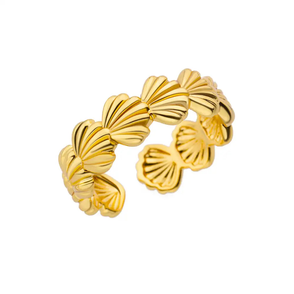 Classic Gold 316L Stainless Steel Ring for Women – Luxury, Never-Fade, Everyday Elegant Jewelry