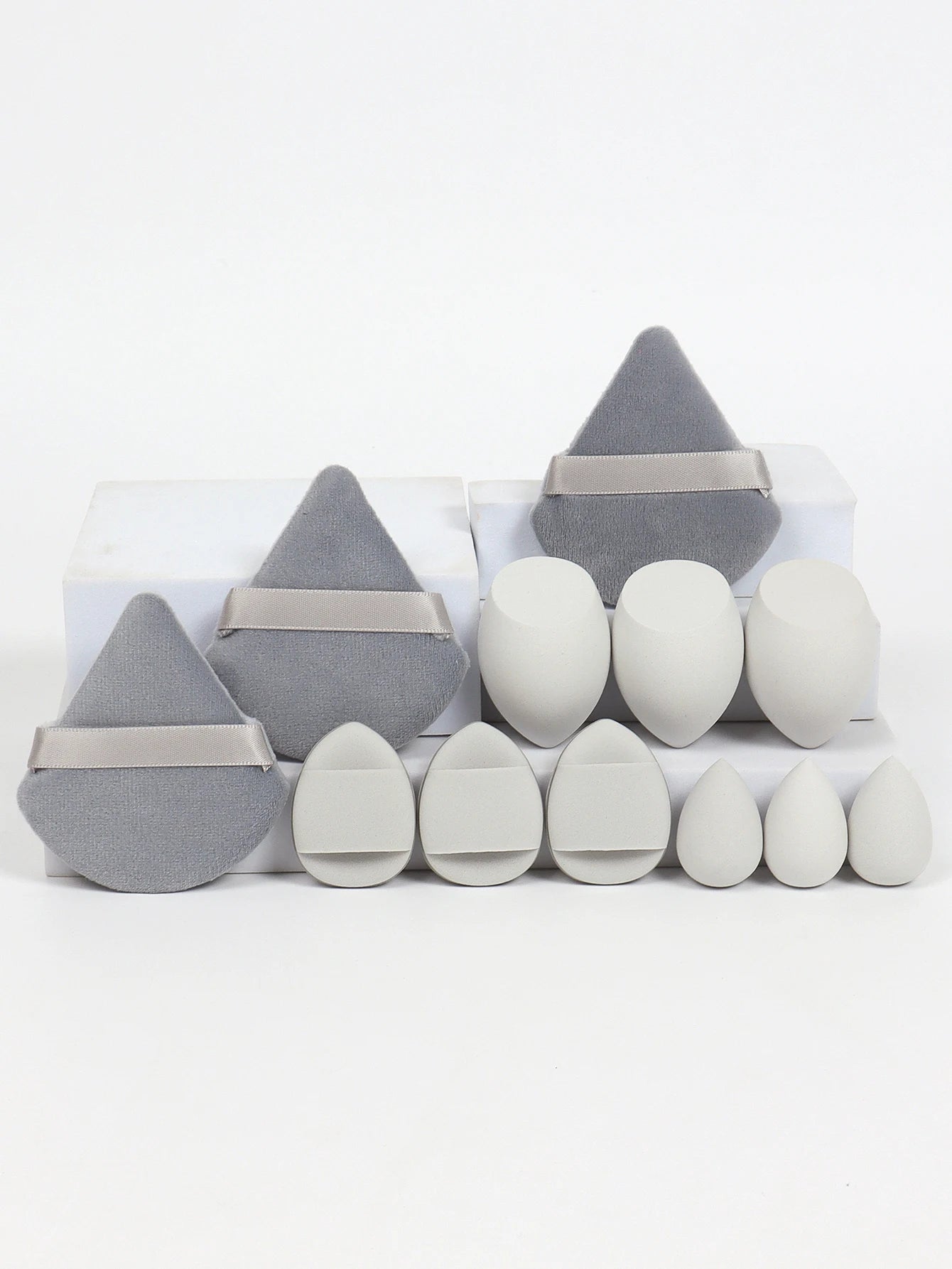 12-Piece All-Purpose Makeup Sponge Set – Loose Powder Puffs, Air Cushion Puffs & Beauty Eggs | Professional Blending Kit