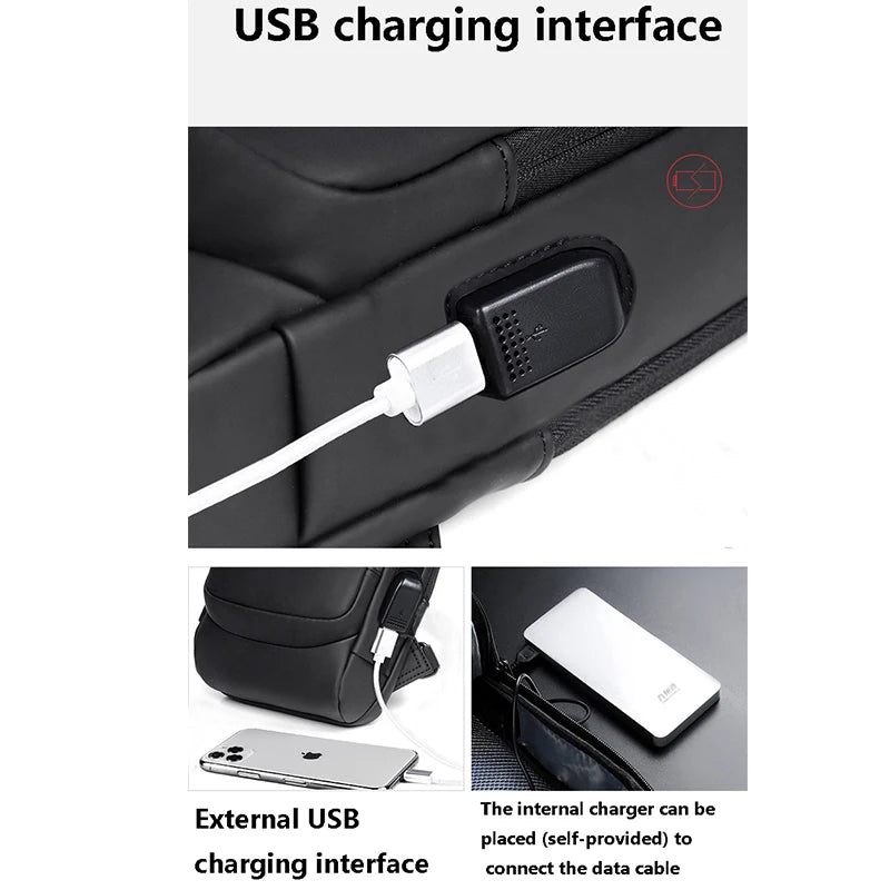 Unisex Anti-Theft USB Shoulder Sling Bag – Multifunction Crossbody Travel Pack | Secure Chest & Messenger Bag for Everyday Use