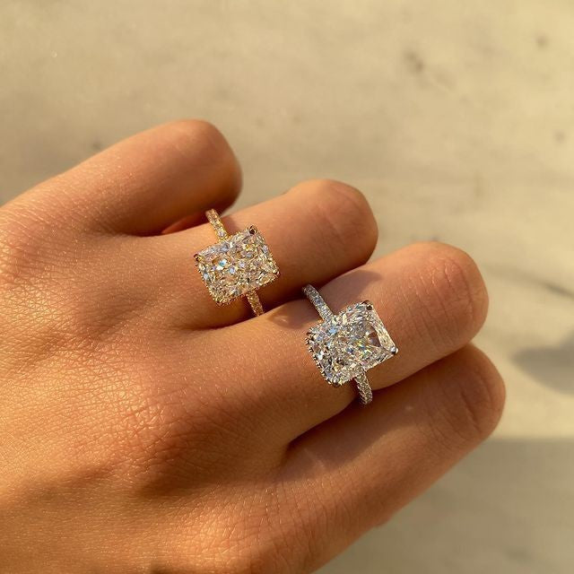 Ice Flower Cut Affordable Luxury Style Niche Advanced Design Ring For Women