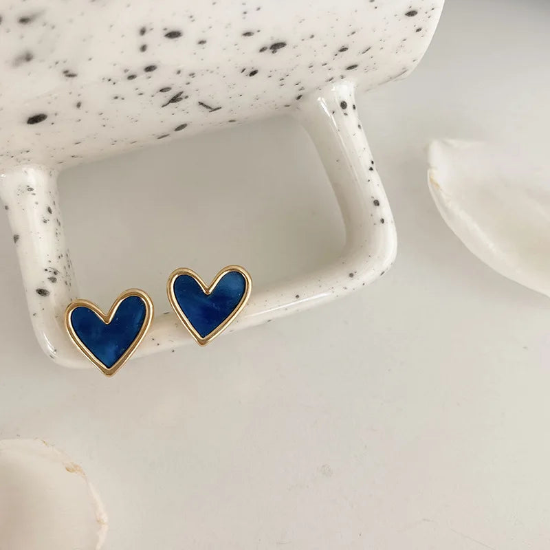 IFYOUOO vintage small heart earrings for women and girls