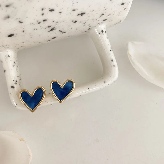 IFYOUOO vintage small heart earrings for women and girls